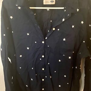 Old Navy The Classic Shirt XXL Navy White Stars